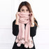 Solid Colour Soft Pom Pom Cashmere Shawl